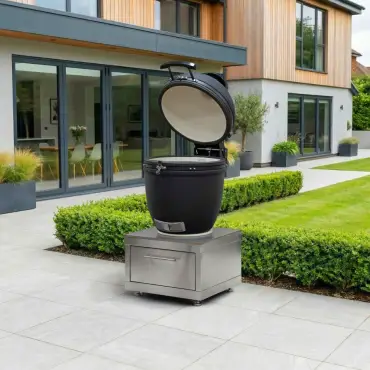 K-Pro 22 Kamado Charcoal Barbecue with Integrated Drawer Unit