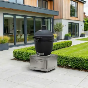 K-Pro 22 Kamado Charcoal Barbecue with Integrated Drawer Unit