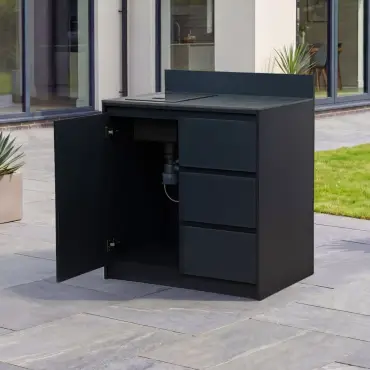 Oakley Cupboard - Triple Drawer with Sink & Foldable Tap Modular Unit