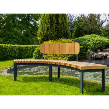 Mandalay Curved 4 Bench Set | Certified Teak