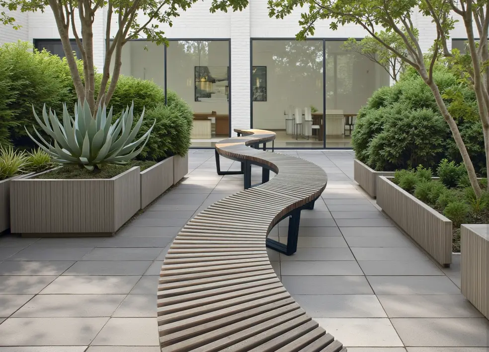 Mandalay Curved 4 Bench Set | Certified Teak