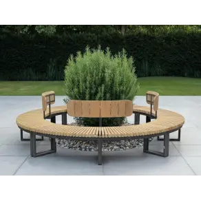 Mandalay Curved 4 Bench Set | Certified Teak