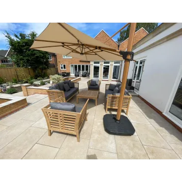 Pisa 3M Square 2 x Cantilever Parasols with LED Lights