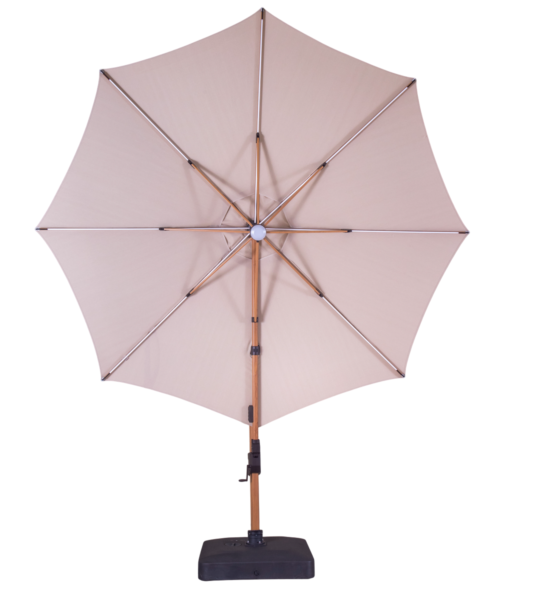 Pisa 3.5M Dia 2 x Cantilever Parasols & LED Lights