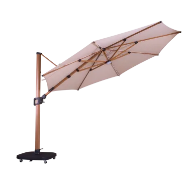 Pisa 3.5M Dia 2 x Cantilever Parasols & LED Lights