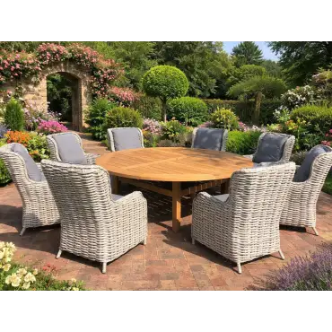 Fiji 8 Chair Dining Set - With Malvern Table 2.1M