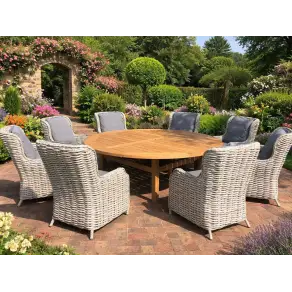 Fiji 8 Chair Dining Set - With Malvern Table 2.1M