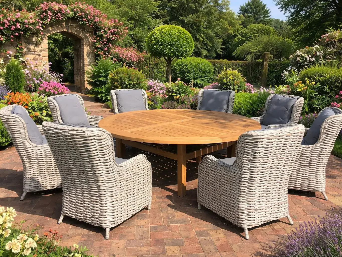 Fiji 8 Chair Dining Set - With Malvern Table 2.1M