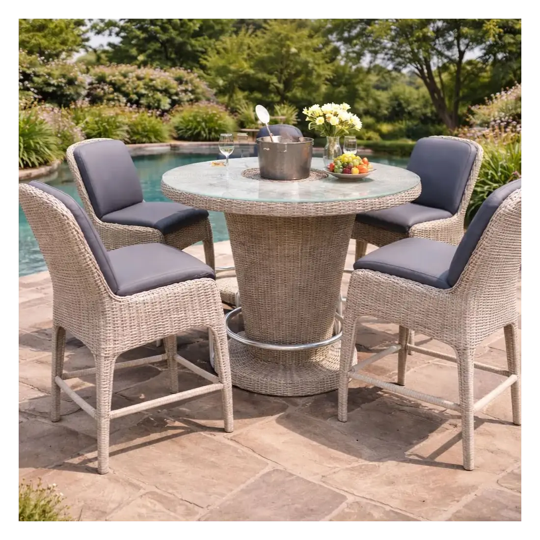 Luxor garden rattan furniture round bar-set meteor range Luxor garden rattan furniture round bar-set meteor range