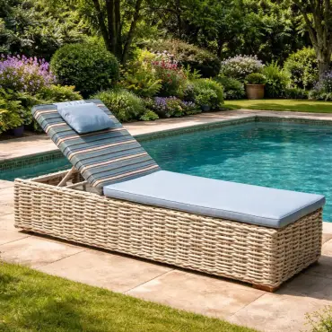 Fiji Sun Lounger garden furniture outdoor rattan weave