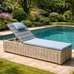 Fiji Sun Lounger garden furniture outdoor rattan weave