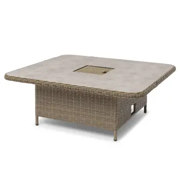 Winchester Royal U-Shaped Rattan Sofa Set - Rising Table