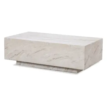 Rectangular Stone Coffee Table in Marble Effect