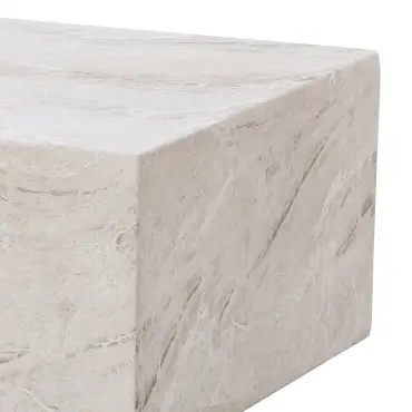 Rectangular Stone Coffee Table in Marble Effect