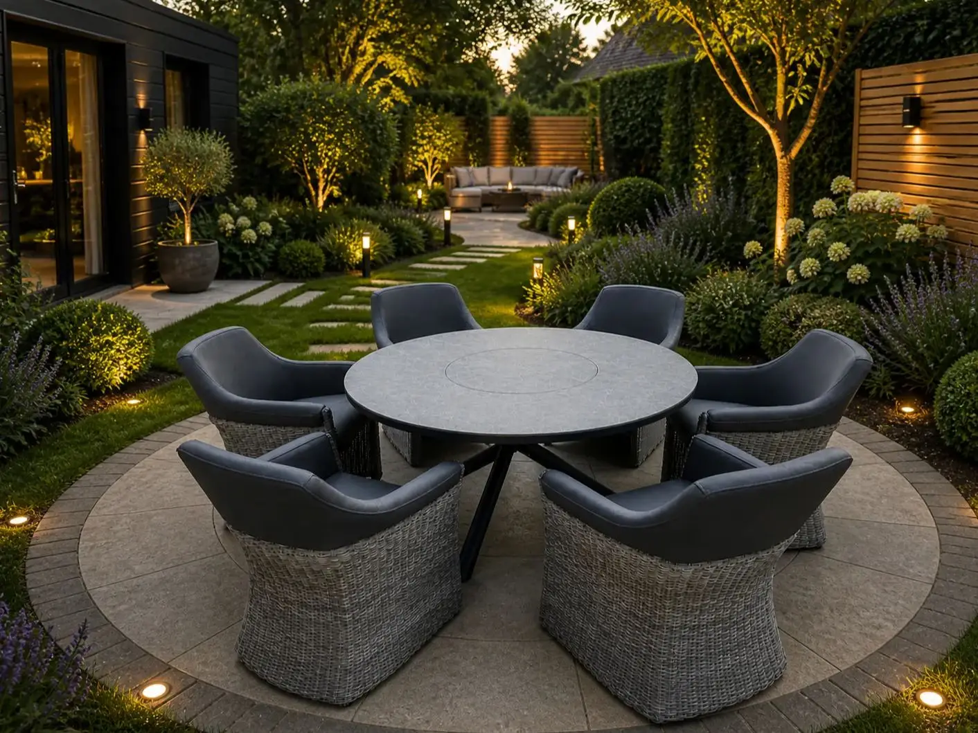Santiago 1.5m Dining Table with Lazy Susan