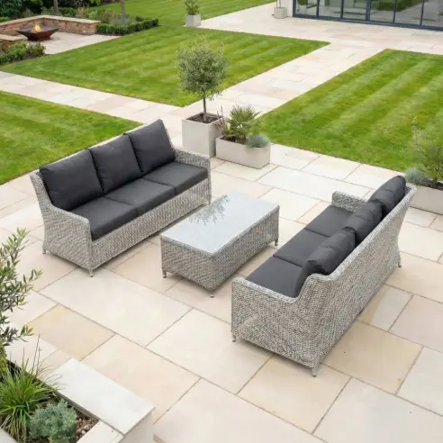 Talia 2x3-Seater Rattan Sofa Lounge Set with Coffee Table Talia 2x3-Seater Rattan Sofa Lounge Set with Coffee Table
