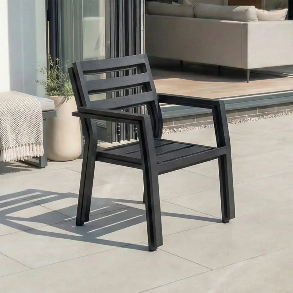 Vogue 10 Seat Aluminium Dining Set - Rectangular Extending Table with 10 Chairs
