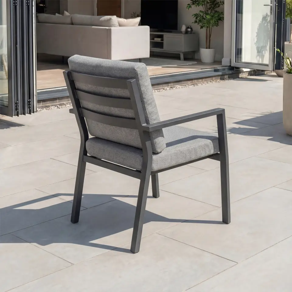 Vogue 10 Seat Aluminium Dining Set - Rectangular Extending Table with 10 Chairs