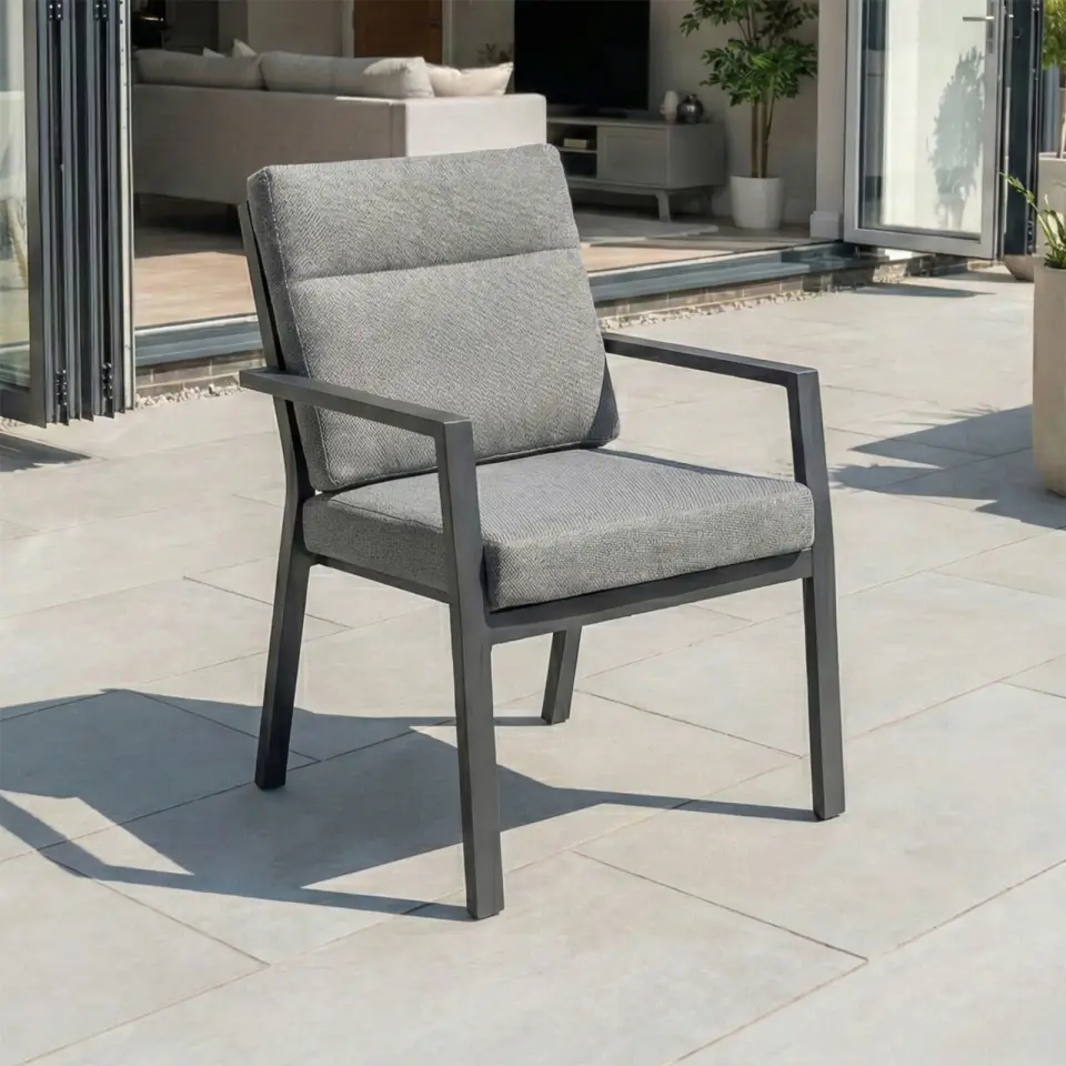 Vogue 10 Seat Aluminium Dining Set - Rectangular Extending Table with 10 Chairs