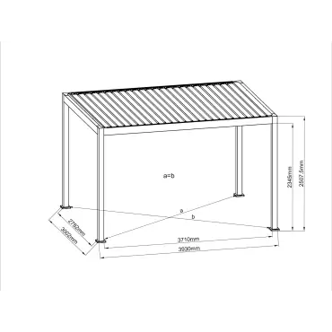 Neptune 4 x 3m LED Retractable Roof Gazebo