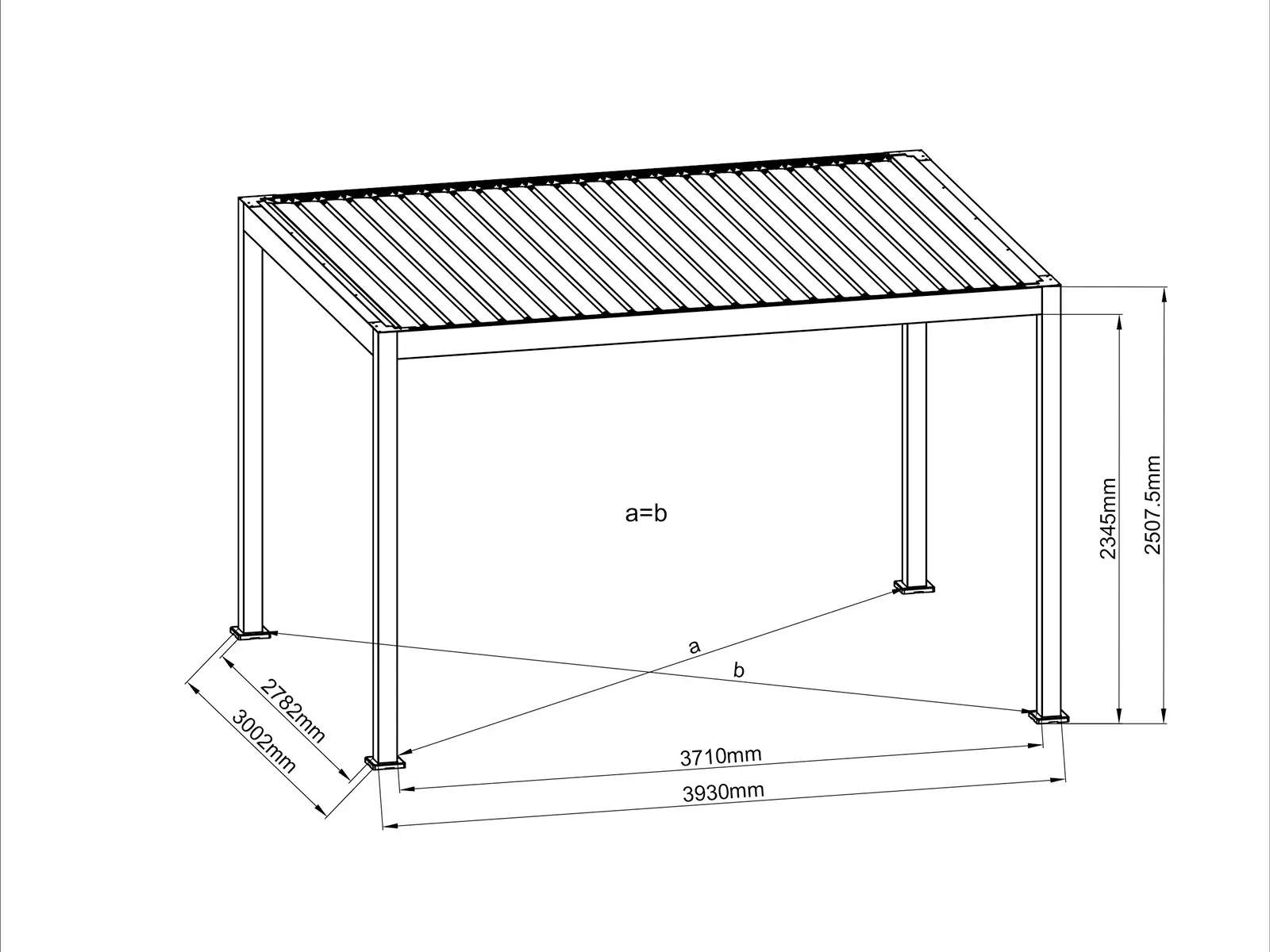 Neptune 4 x 3m LED Retractable Roof Gazebo