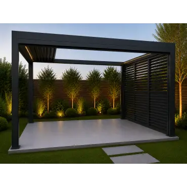 Neptune 3×4 m LED Retractable Roof Gazebo – Weatherproof Luxury