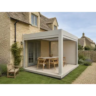 Eclipse 3 X 4m Cotswold Stone LED Motorised Pergola | Free Standing