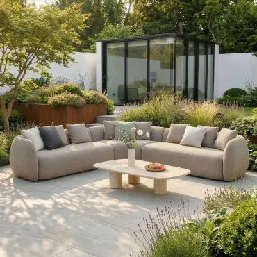 Fabric Monte Carlo Large Corner Sofa Set
