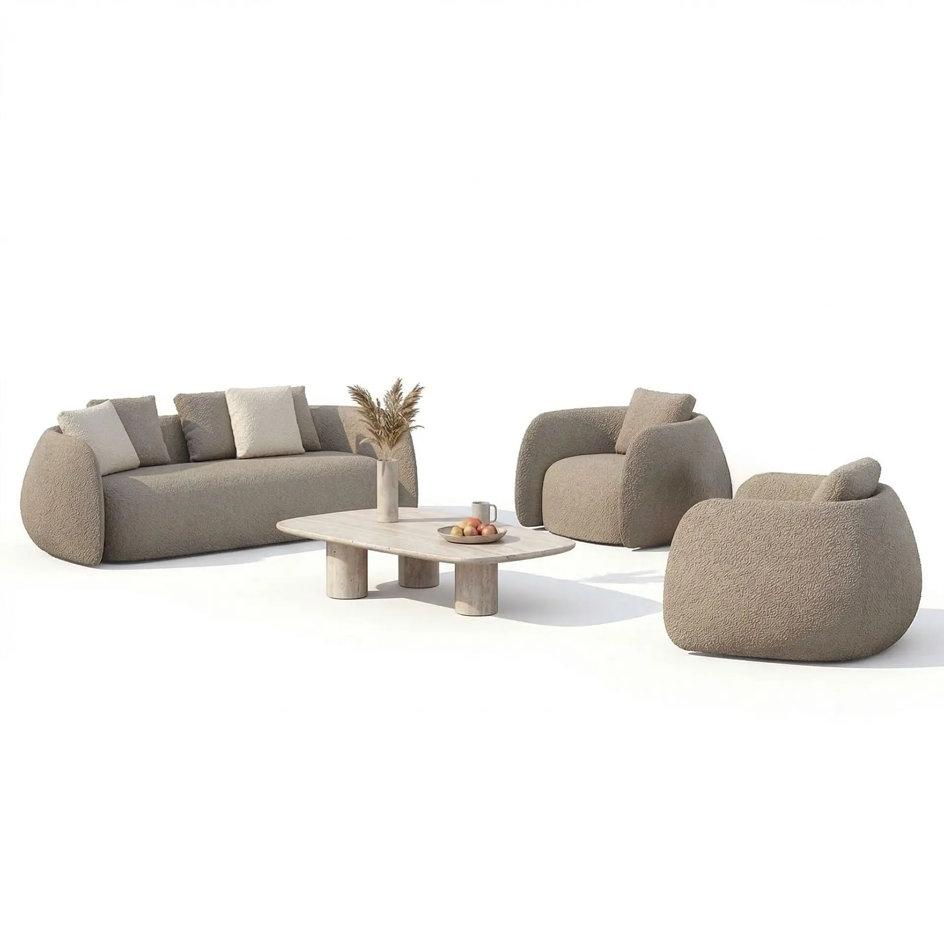 Fabric Monte Carlo 3 Seat Sofa Set