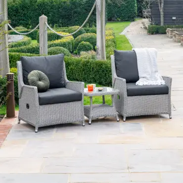 Talia Rattan Grande 3 Piece Reclining Set
