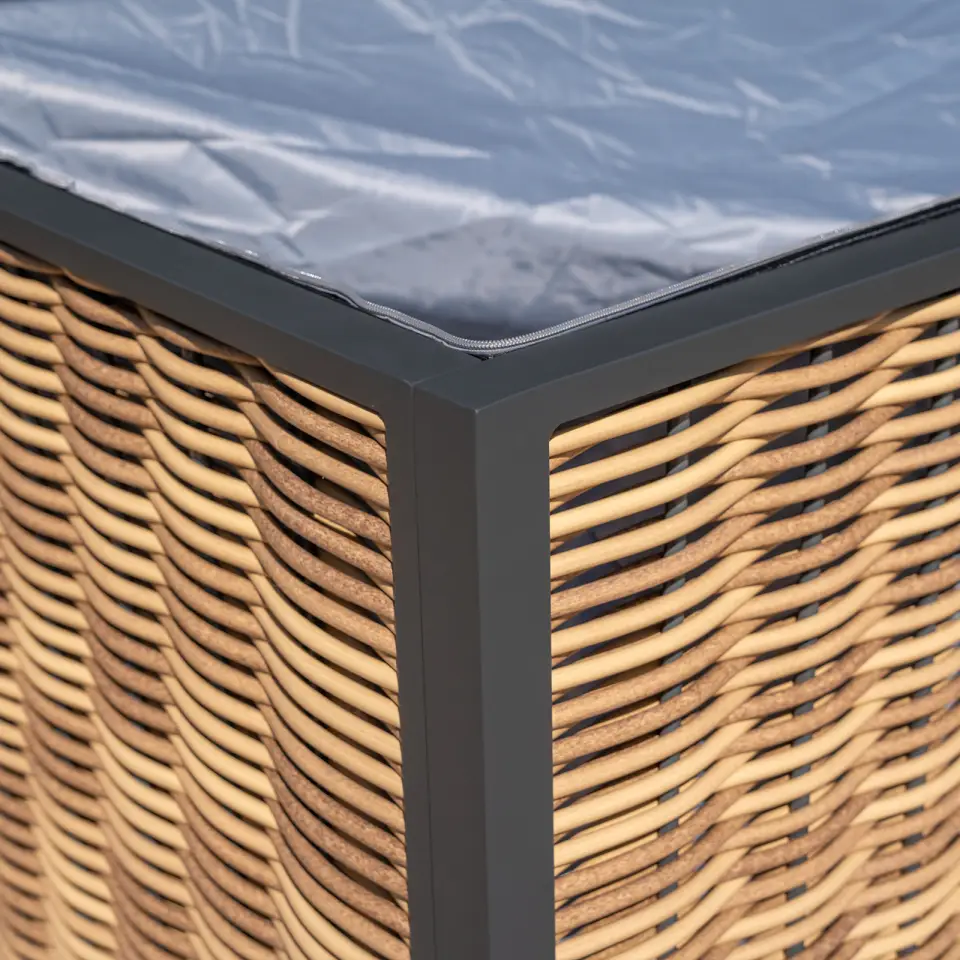 Caleb Rattan Aluminium Storage Box