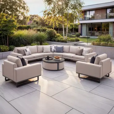 Fabric Ethos Grande Corner Sofa Set & 2 Armchairs