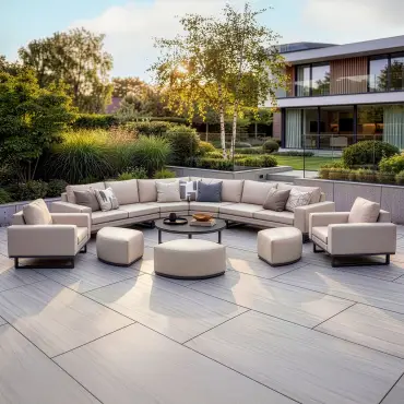 Fabric Ethos Grande Corner Sofa Set & 2 Armchairs