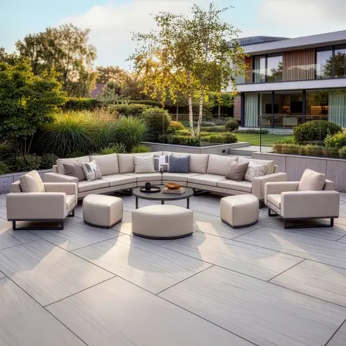 Fabric Ethos Grande Corner Sofa Set & 2 Armchairs