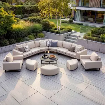 Fabric Ethos Grande Corner Sofa Set & 2 Armchairs