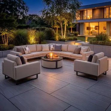 Fabric Ethos Grande Corner Sofa Set & 2 Armchairs