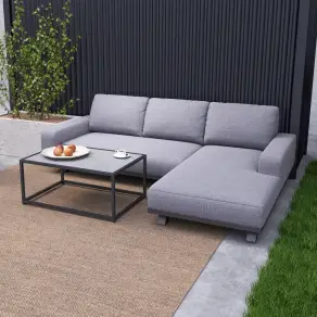 Tranquility Fabric Aluminium 3 Seater Chaise Sofa