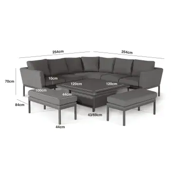 Pulse Deluxe Square Corner Dining Set