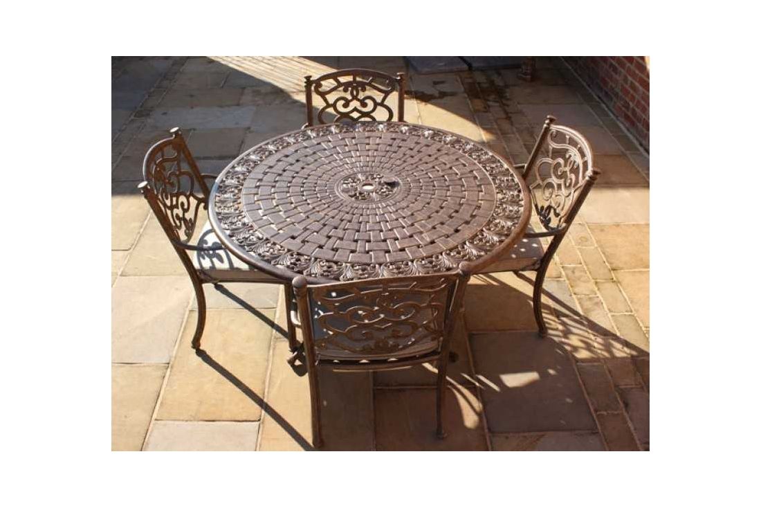 Casino 4 seater round table & chairs Set