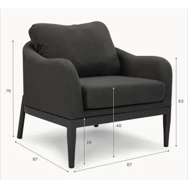 Duke x2 Fabric Lounging Armchairs
