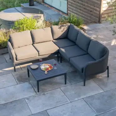Duke All Weather Fabric Corner Sofa Lounging Set