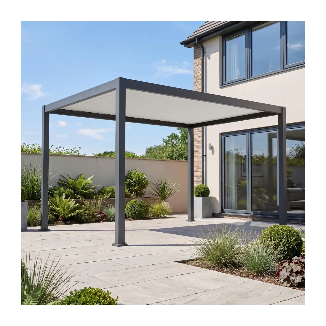 Umbra Aluminium Metal Fixed Roof Carport - 4m x 3m Free Standing