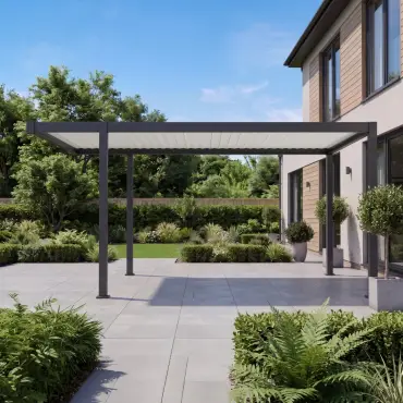 Umbra Aluminium Metal Fixed Roof Carport - 5m x 3m Free Standing with Awning