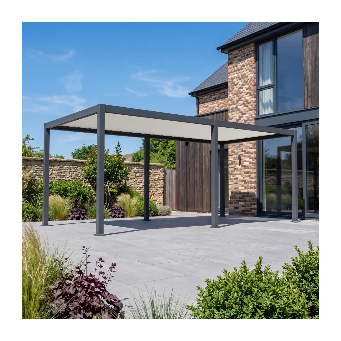 Umbra Aluminium Metal Fixed Roof Carport - 6m x 3m Free Standing