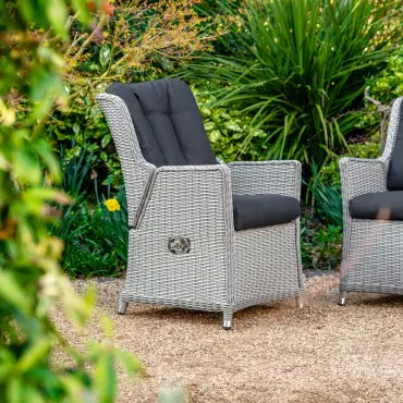 Talia Rattan Reclining Dining Chair - Set of 2