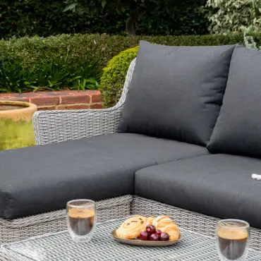 Talia Rattan 3 Seater Chaise Sofa Lounging Set