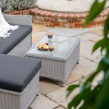 Talia Rattan 3 Seater Chaise Sofa Lounging Set