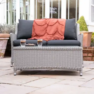 Talia Rattan 2 Seater Sofa Lounging Set
