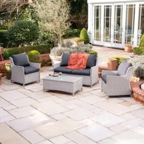 Talia Rattan 2 Seater Sofa Lounging Set