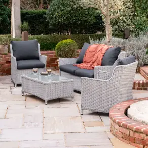 Talia Rattan 2 Seater Sofa Lounging Set